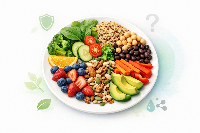 Dieta a base vegetale: benefici per la salute e possibili rischi nutrizionali